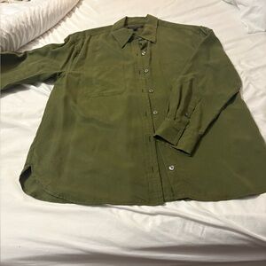 Banana Republic Forest Green Button-Up Blouse